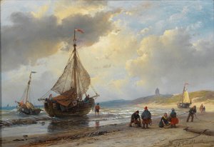 Reges Treiben am Strand von Scheveningen