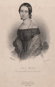 Porträt von Clara Wieck-Schumann 1819-1896, 1838 von Andreas Staub