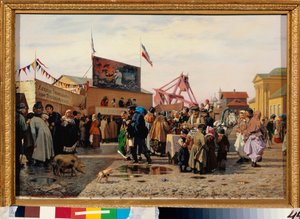 Marktstände auf dem orientalischen Markt von Tula (Russland)