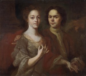 Selbstporträt mit der Ehefrau, ca. 1729