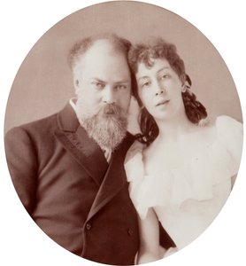 Konstantin Makovsky, russischer Künstler, mit seiner Frau, 1880er von Andrei Osipovich Karelin