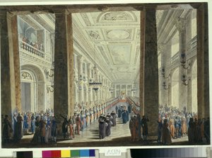Fest der Kaiserin Katharina II. von Russland im Winterpalast von St. Petersburg zu Ehren des türkischen Botschafters
