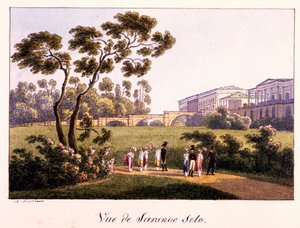 Ansicht der Cameron-Galerie im Park in Zarskoje Selo