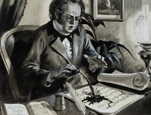 Porträt von Franz Schubert von Andrew Howat