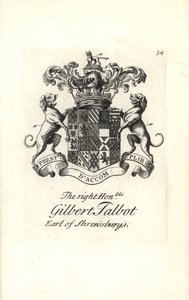 Wappen und Wappenschild des ehrenwerten Gilbert Talbot von Andrew Johnston
