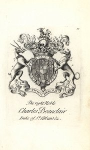 Wappen und Wappenschild des hochadligen Charles Beauclerk von Andrew Johnston
