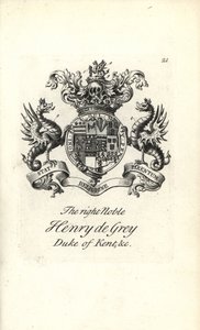 Wappen und Wappenschild des edlen Henry de Grey von Andrew Johnston