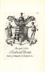 Wappen und Wappenschild des edlen Robert Bertie von Andrew Johnston