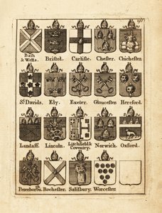 Wappen der Bischöfe von Bath & Wells, Bristol, Carlisle, Chester, Chichester, etc von Andrew Johnston