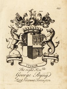 Wappen des hochverehrten George Byng, Lord 1. Viscount Torrington
