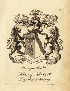 Wappen des hochverehrten Henry Herbert, Lord Herbert von Cherbury, Baron Herbert von Cherbury (oder Chirbury)