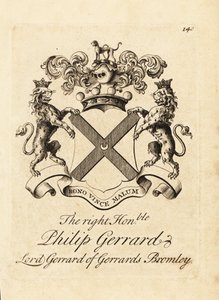 Wappen des hochverehrten Philip Gerrard, Lord Gerrard of Gerrards Bromley, 7. Baron Gerard von Andrew Johnston