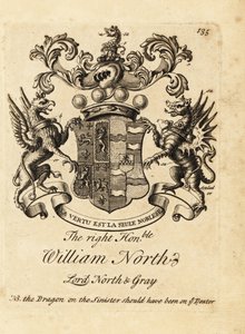 Wappen des Hochwohlgeborenen William North, Lord North & Gray, 6. Baron North, 2. Baron Grey von Andrew Johnston