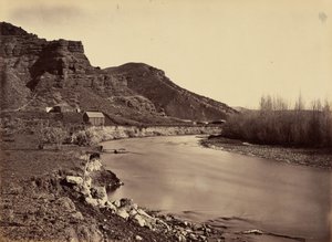 Tafel 35. Echo City, Blick auf den Weber River, 1869 von Andrew Joseph Russell