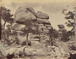 Tafel 3. Granitfelsen, nahe Beaufort Station, 1869 von Andrew Joseph Russell
