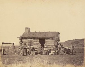 Tafel 48. Mormonenfamilie, Great Salt Lake Valley, 1869 von Andrew Joseph Russell