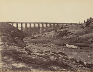 Tafel 7. Dale Creek Brücke, Gesamtansicht, 1869 von Andrew Joseph Russell