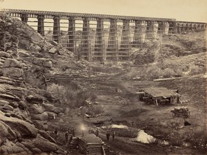 Tafel 8. Dale Creek Brücke, von oben, 1869 von Andrew Joseph Russell