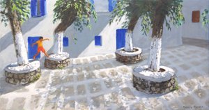 Vier Bäume, Mykonos Stadt
