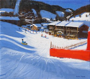 Skifahren; La Clusaz, Frankreich