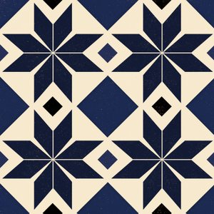 Blaue spanische Fliese, 2018 von Andrew Watson