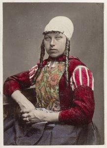 Porträt einer Frau in der Tracht von Marken