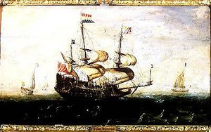 Ein niederländisches Kriegsschiff
