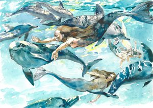 Tanz der Meerjungfrauen und Delfine von Andrii Kutsachenko