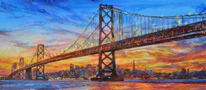 San Francisco Sonnenuntergang Brücke