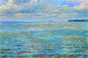 Ruhige blaue Meereslandschaft