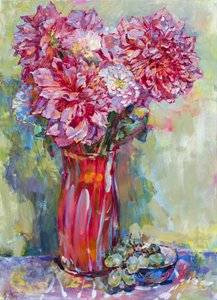 Lebendiges florales Stillleben von Andrii Kutsachenko