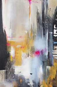Dynamisches Gold-Pink-Abstrakt