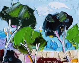 Helle Sommerlandschaft von Angela Hawkey