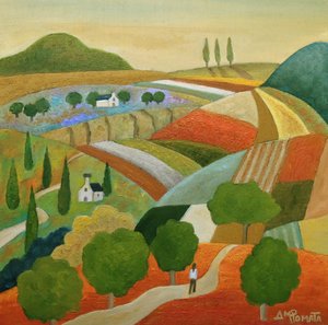 Bunte Toskanische Landschaft