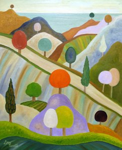 Bunte Verspielte Landschaft