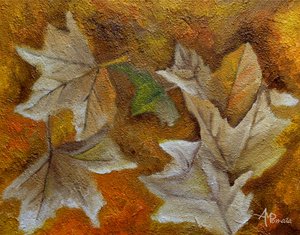 Gefallene Herbstblätter
