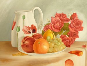 Frische Früchte und Blüten