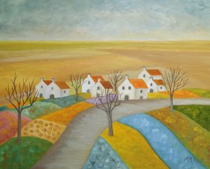 Friedliches Dorf auf dem Land