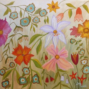 Lebendige Gartenblüten