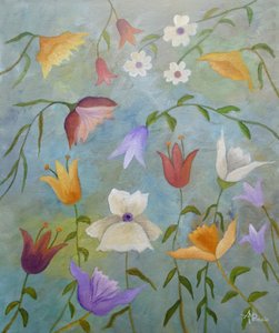 Verspielte Gartenblumen