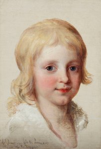 Porträtstudie von Francesco, Kronprinz von Neapel, als Junge, Kopf und Schultern von Angelica Kauffmann