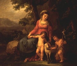 Die Jungfrau Maria mit dem Christkind und Johannes dem Täufer