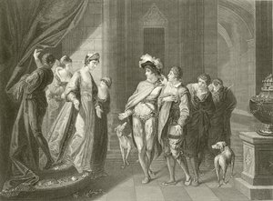 Das Interview zwischen Edgar und Elfrida von Angelica Kauffmann
