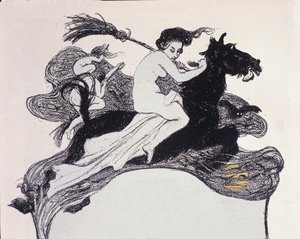 Hexen in der Luft. Illustration von Angelo Jank für Jugend