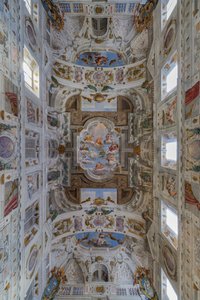 Decke des Saals mit den Bologna-Quartieren, Saal der Wachen, Este Herzogspalast, Sassuolo, Italien von Angelo Michele Colonna