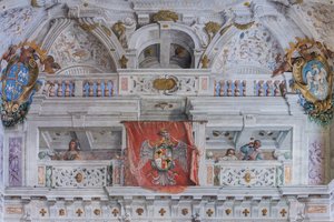 Halle mit den Bologna-Quartieren, Halle der Wachen, Este Herzogspalast, Sassuolo, Italien