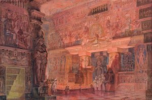 Bühnenbild für die Oper Aida von Giuseppe Verdi