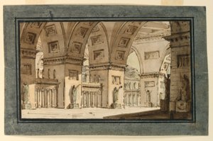 Bühnenbild, Innenraum des Palastes von Angelo Toselli