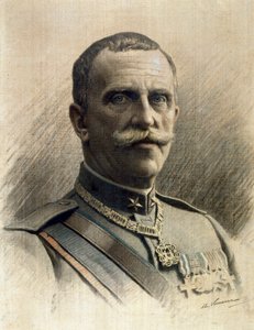 Porträt des Königs von Italien Vittorio Emanuele III (Victor Emmanuel III) (1869-1947) von Angelo Vernazza