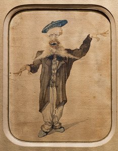 Karikatur von Telemaco Signorini, ca. 1884